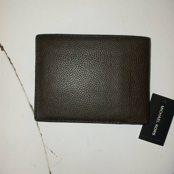 MICHAEL KORS MEN'S Cooper Pebbled Leather Billfold Wallet New - Picture 12 of 12